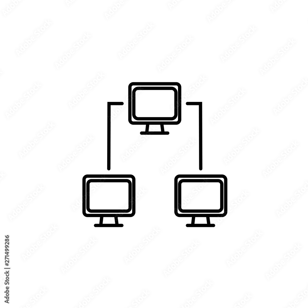 Aufkleber computer server simple vector icon