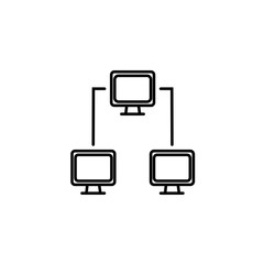 Computer Server simple vector icon