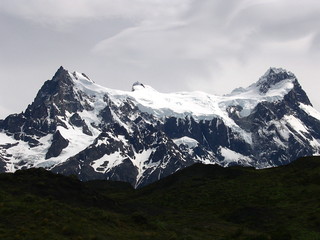 Views of snow peaks - Torres del Paine National Park, southern Patagonia, Chile