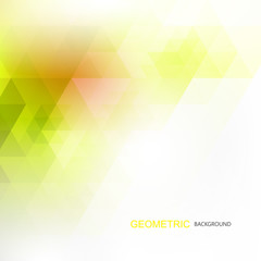  Geometric yellow abstract triangles background