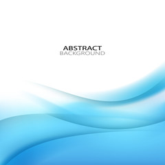  Abstract wavy blue background. Brochure template, design element