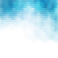 Obraz premium Design of geometric shapes of blue triangles. Abstract background, brochure template