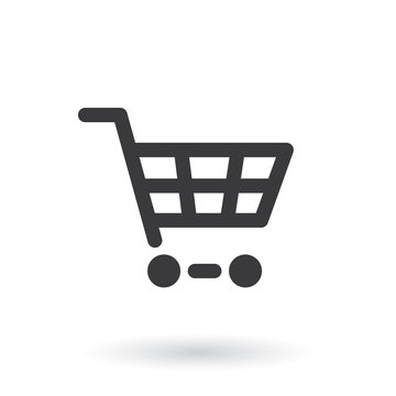 Shopping Cart Icon. Flat style. - stock vector.
