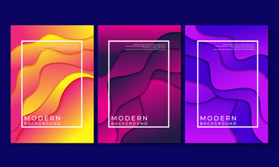 Colorful liquid shapes background. Dynamic shapes composition