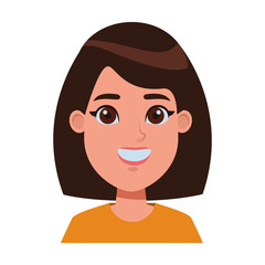 young woman avatar cartoon character profile picture