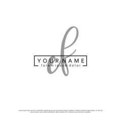 Initial E F EF elegant logo template vector