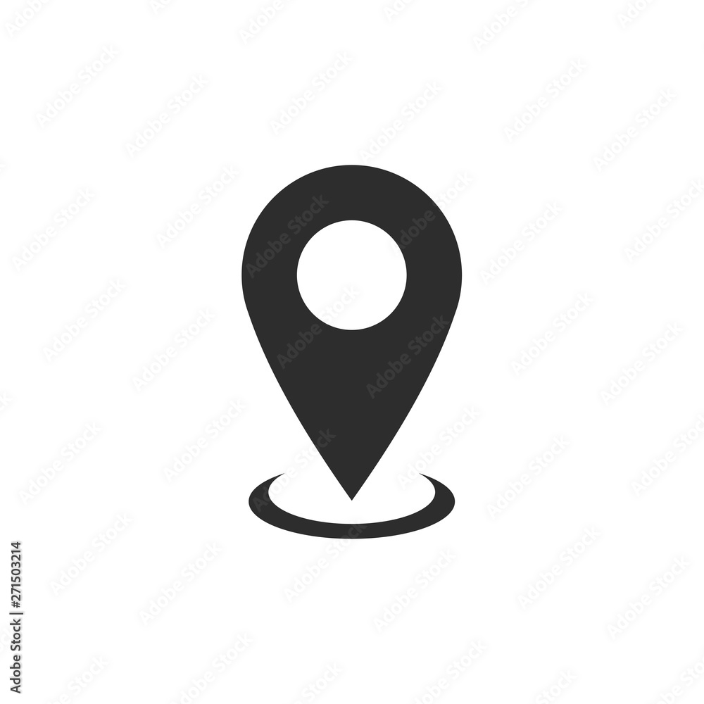 Aufkleber pin flat point logo vector illustration. gps pointer mark. location map icon on white background