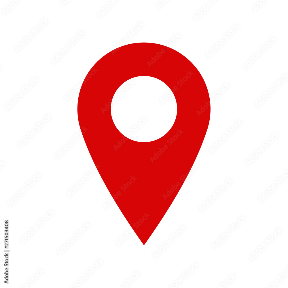 Poster pin flat point logo vector illustration. gps pointer mark. location map icon on white background