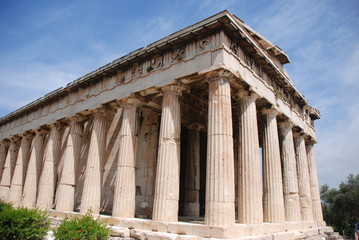 Fototapeta premium Athens, Greece / May 2019: The archaeological site of the Ancient Agora of Athens.