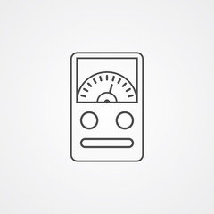 Ammeter vector icon sign symbol