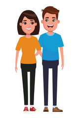 couple avatar cartoon character portrait