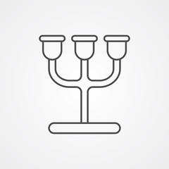 Candle holder vector icon sign symbol