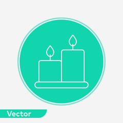 Candle vector icon sign symbol