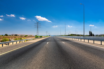 Empty freeway at day