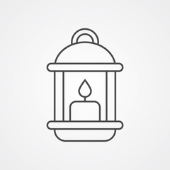 Lantern vector icon sign symbol