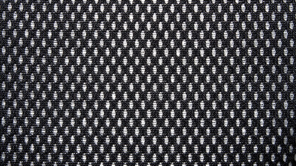 The texture of the black mesh.Black mesh background on white background.