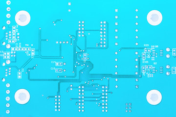 blue chip without soldered processor, transistors and capacitors