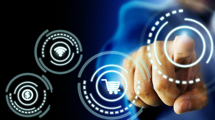 Professional businessman transform financial digital banking technology consult successful wealth management with fintech disruption innovation stratech cashless blockchain security ai payment money 