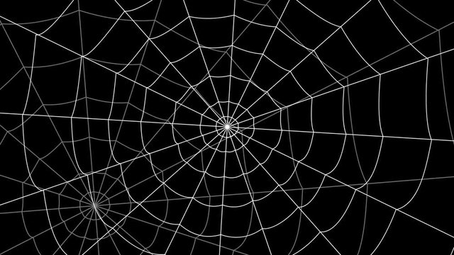 few cobwebs move against a black background