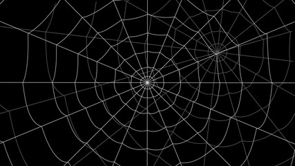 few cobwebs move against a black background