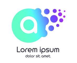 a dots logo with gradient full vector