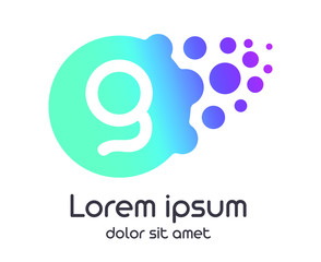 g dots logo with gradient full vector