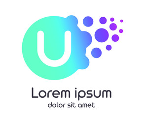 u dots logo with gradient full vector