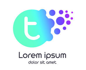 t dots logo with gradient full vector
