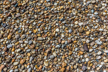 multiple sized rocks filling up a beach