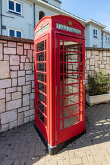Obraz premium red telephone box