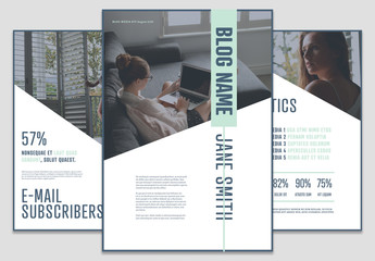 Blog Media Kit with Mint and Navy Accents