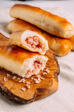 Venezuelan typical breakfast, cachitos of ham