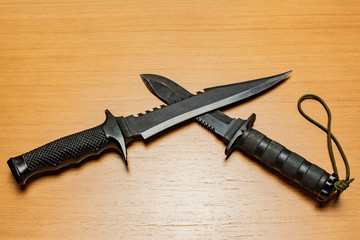 hunting or fishing knife weapon arm