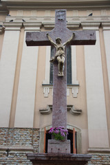 Jesus Christ from Nazareth on his cross