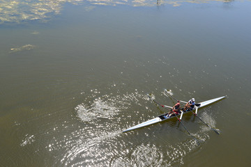 2-Man Crew rowing