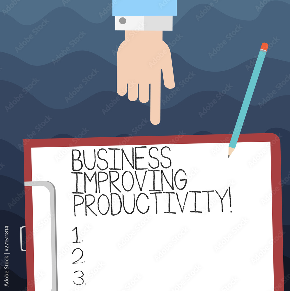 Poster text sign showing business improving productivity. conceptual photo increase of efficiency in produc