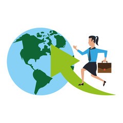 business woman avatar cartoon character