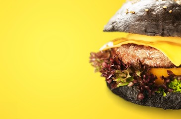 Barbecue Grilled Hot Dog with Yellow Mustard on  background