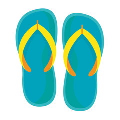 Isolated summer flip flops design