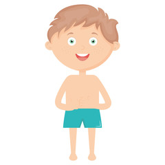 little boy with swimsuit character