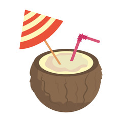 Isolated coconut cocktail design vector illustration