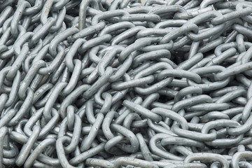 many chain links create an industrial background
