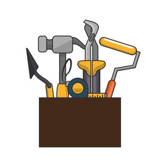 tools set collection workshop icons cartoon