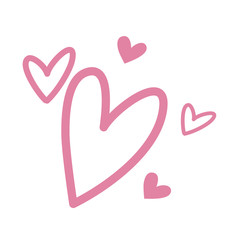 Isolated heart shape design  vector illustration