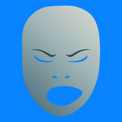 Angry theatrical mask