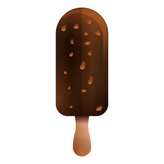 beautiful tasty cartoon ice cream icon, vector illustration