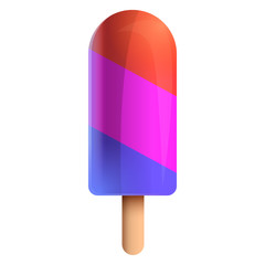 beautiful tasty cartoon ice cream icon, vector illustration