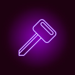 key car outline icon in neon style. Elements of car repair illustration in neon style icon. Signs and symbols can be used for web, logo, mobile app, UI, UX
