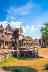 Ancient temple complex Angkor Wat, Siem Reap, Cambodia.