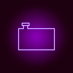 water tank vehicles outline icon in neon style. Elements of car repair illustration in neon style icon. Signs and symbols can be used for web, logo, mobile app, UI, UX